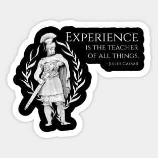 Experience Is The Teacher Of All Things - Julius Caesar Sticker